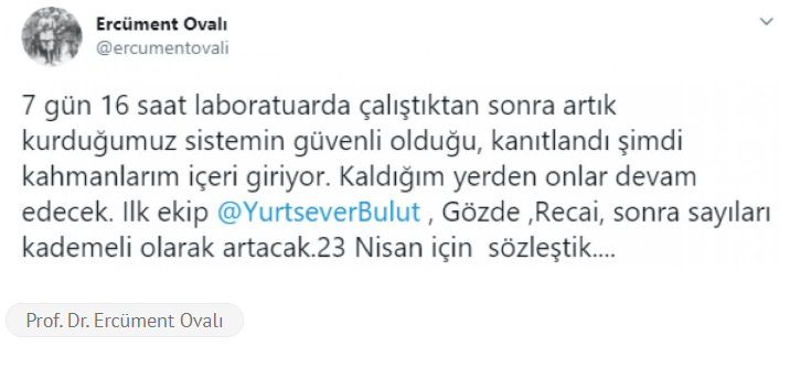 Türk Prof duyurdu: Ercüment Ovalı Haber Var!